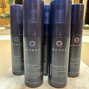 Monat restore leave-in conditioner 10 bottles & 2 Monat Reshape Root lifter
